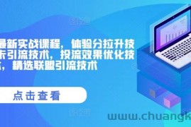 抖音小店最新实战课程，体验分拉升技术，商品卡引流技术，投流效果优化技术，精选联盟引流技术