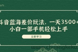 （11903期）抖音蓝海差价玩法，一天3500+，小白一部手机轻松上手