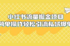 （5451期）外面收费398小红书流量掘金项目，简单操作轻松引流私域爆单