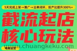 淘宝截流快速起店玩法，掌握暴力快速起店的流程，5天完成上架-推广-出单闭环