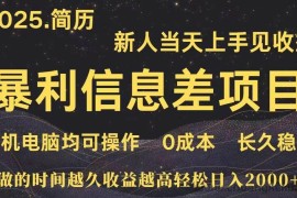 （15677期）深更十年简历设计，长久稳定，单人日入500+，当天上手