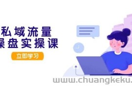 私域流量操盘实操课，从用户调研到成交变现，打造可落地的私域引流策略