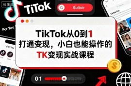 TikTok从0到1打通变现，小白也能操作的TK变现实战课程