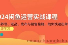 （13290期）2024闲鱼运营实战课程：揭秘养号、选品、发布与销售秘籍，助你快速出单