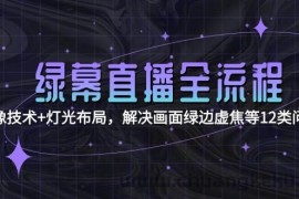 绿幕直播全流程：抠像技术+灯光布局，解决画面绿边虚焦等12类问题