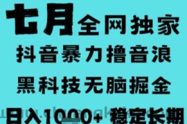 7月最新风口抖音无人直播撸音浪，长期稳定，非短期，全自动运行，低门槛无脑，日入1k+【揭秘】