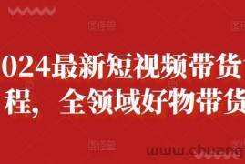 2024最新短视频带货课程，全领域好物带货