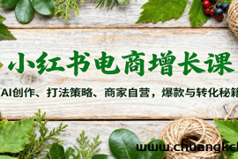 小红书电商增长课：AI创作、打法策略、商家自营，爆款与转化秘籍