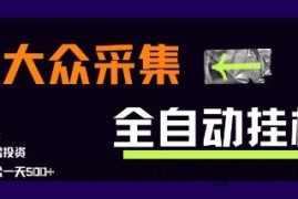 大众采集全自动玩法，新手小白轻松一天5张+，操作简单零成本【揭秘】