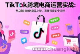 （15808期）TikTok跨境电商运营实战：从店铺注册到商品上架、直播带货的全流程