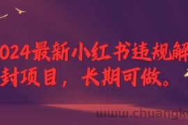 2024最新小红书违规解封项目，长期可做，一个可以做到退休的项目【揭秘】