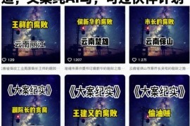 大案纪实短视频制作教学，热门赛道，文案纯AI写，可过伙伴计划