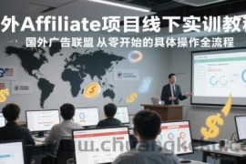 国外Affiliate项目线下实训教程，国外广告联盟从零开始的具体操作全流程