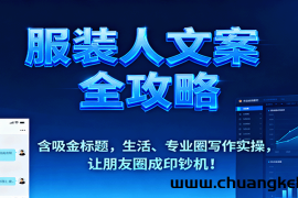 服装人文案全攻略，含吸金标题，生活、专业圈写作实操，让朋友圈成印钞机！