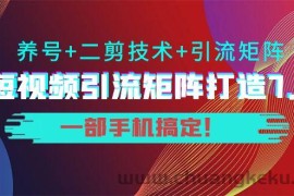 （3867期）陆明明·短视频引流矩阵打造7.0，养号+二剪技术+引流矩阵  一部手机搞定！