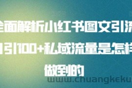 全面解析小红书图文引流日引100+私域流量是怎样做到的【揭秘】