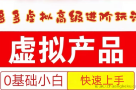 25拼多多虚拟资料高级进阶玩法，小白也能快速上手，保姆级教程