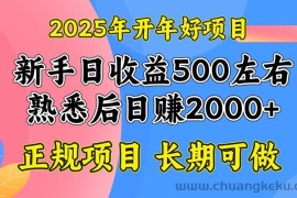 （14076期）2025开年好项目，单号日收益2000左右