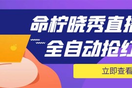 （5780期）外面收费1988的命柠晓秀全自动挂机抢红包项目，号称单设备一小时5-10元