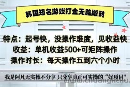 全网首发海外知名游戏打金无脑搬砖单机收益500+  即做！即赚！当天见收益！