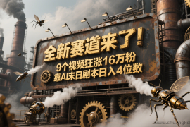 全新赛道来了！9个视频狂涨16万粉，靠AI末日剧本日入4位数，评论区爆肝追更！