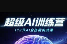 超级AI视频：绘画、带货、职场全场景113节通关课，解锁AI无限可能，开启精彩AI之旅