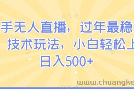 快手无人直播，过年最稳项目，技术玩法，小白轻松上手日入500+【揭秘】