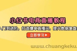（14873期）小红书电商直播教程，从入门到进阶，打造爆单直播间，提升数据复盘能力
