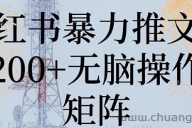 小红书暴力推文日入200+无脑操作可矩阵【揭秘】