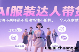 AI服装达人带货，不出镜不买样品不搭建场地不拍摄，一个人在家就能做