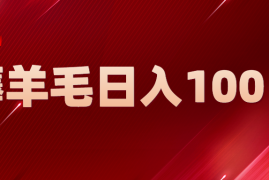 （5981期）新平台零撸薅羊毛，一天躺赚100＋，无脑复制粘贴