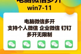 （13594期）pc微信多开软件，支持普通微信多开，企业微信多开，钉钉多开