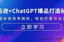 （13274期）亚马逊+ChatGPT爆品打造秘籍：解决高成本低效率困扰 轻松打造日出百单爆款