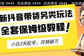 （6702期）2023年最新抖音带货另类玩法，3天起号，月销破万（保姆级教程）