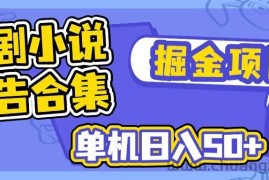 （14456期）短剧小说合集广告掘金项目，单机日入50+