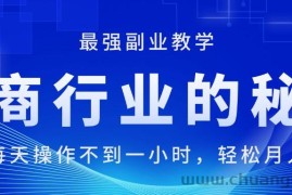 （11427期）电商行业的秘密，新手每天操作不到一小时，月入过万轻轻松松，最强副业…