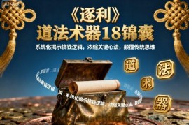 《逐利》道法术器18锦囊，系统化揭示搞钱逻辑，浓缩关键心法，颠覆传统思维（更新）