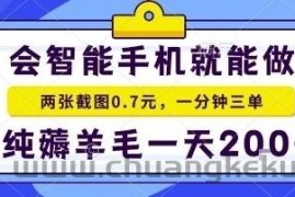 手机项目，二十秒一单，纯薅羊毛一天2张+做就有【揭秘】