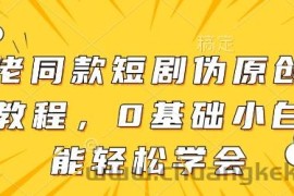 大佬同款短剧伪原创搬运方法，0基础小白也能轻松学会