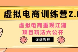 （4982期）小红书虚拟电商训练营2.0，虚拟电商重现江湖，项目玩法大公开【详细教程】