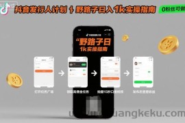 抖音发行人计划全新野路子玩法，随时随地，只要有手机，就能操作，日入1k+【揭秘】