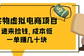 （6371期）东哲日记：全网首创实物虚拟电商项目，速来捡钱，成本低，一单赚几十块！