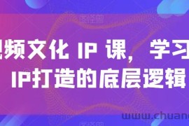 短视频文化IP课，学习文化IP打造的底层逻辑