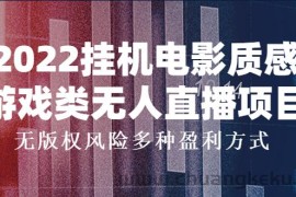 （3849期）2022挂机电影质感游戏类无人直播项目，无版权风险多种盈利方式