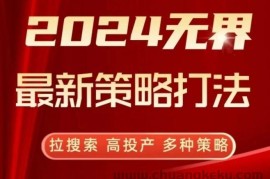 2024无界最新策略打法，拉搜索，高投产，多种策略