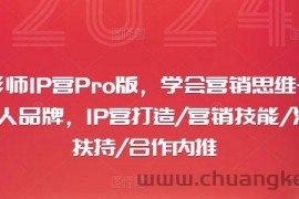 摄影师IP营Pro版，学会营销思维+打造个人品牌，IP营打造/营销技能/流量扶持/合作内推