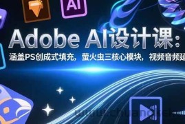 （15469期）Adobe AI设计课：涵盖PS创成式填充，萤火虫三核心模块，视频音频延长技术