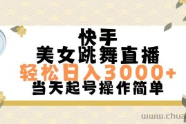 （11565期）快手美女跳舞直播，轻松日入3000+简单无脑