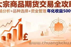 （16083期）大宗商品期货交易全攻略，市场分析+品种选择+资金管理，年化收益500%+