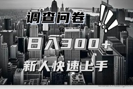 （13472期）【快速上手】调查问卷项目分享，一个问卷薅多遍，日入二三百不是难事！